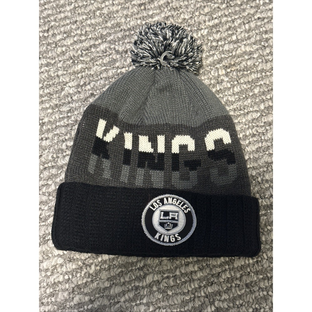 AMERICAN NEEDLE Los Angeles LA Kings NHL Pillow Line Knit Beanie‎ Cap NWOT